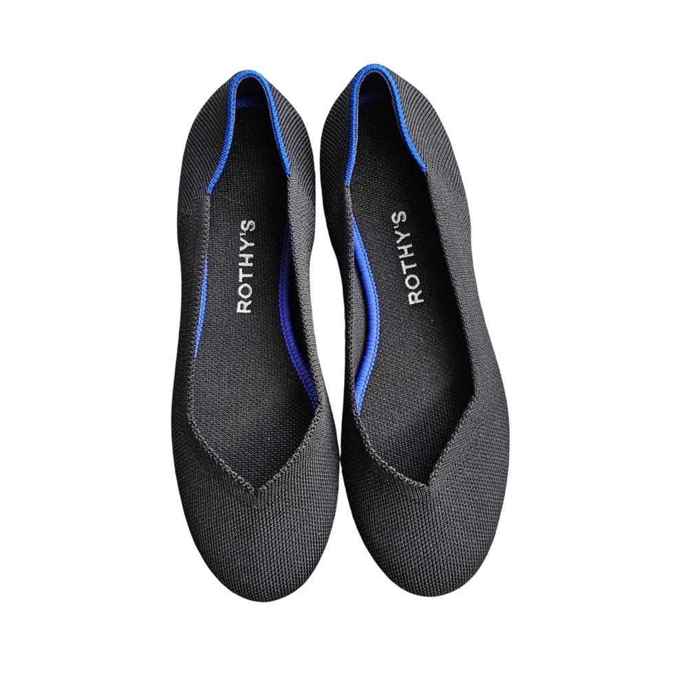 Rothy's The FLAT Women's Size 7 Black Loafer Round Toe Shoes